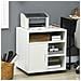 Mobiletto Porta Stampante con Ripiani Aperti e Armadietto in Legno, 60x50x65.5cm, Bianco - Foto miniatura 2