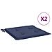 Cuscini Per Pallet 2 Pz Blu Marino 50x50x3 Cm In Tessuto Oxford - Foto miniatura 2