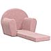 Divano Letto per Bambini Rosa in Morbido Peluche - Foto miniatura 8