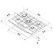 Piano Cottura PGPP75140CS a Gas 5 Fuochi Gas Colore Nero - Foto miniatura 2