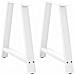 Gambe Tavolino Da Caffè A A 2pz Bianco 80x(72-73) Cm Acciaio - Foto miniatura 1