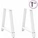 Gambe Tavolino Da Caffè A A 2pz Bianco 80x(72-73) Cm Acciaio - Foto miniatura 3