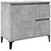 Mobile Lavabo Da Bagno Grigio Rovere 65x33x60cm In Truciolato - Foto miniatura 2
