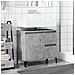 Mobile Lavabo Da Bagno Grigio Rovere 65x33x60cm In Truciolato - Foto miniatura 3
