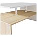 Tavolino Salotto Legno Multistrato 90x59x42 Cm Rovere E Bianco - Foto miniatura 3