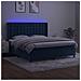 Letto a Molle con Materasso e LED Blu Scuro 180x200 cm - Foto miniatura 3