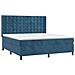 Letto a Molle con Materasso e LED Blu Scuro 180x200 cm - Foto miniatura 4
