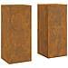Supporti per Piante da Esterno Pillar 2 pcs 24x24x55 cm Acciaio Resistente - Foto miniatura 1