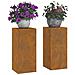 Supporti per Piante da Esterno Pillar 2 pcs 24x24x55 cm Acciaio Resistente - Foto miniatura 3