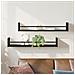 Mensole a muro 2 pcs Legno di rovere nero 80x16x14 cm Legno ingegnerizzato - Foto miniatura 2