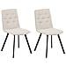 Set Di 2 Sedie Da Pranzo Carver Tessuto Beige - Foto miniatura 2