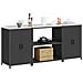 Set di Stoccaggio per Cucina 3 pcs Nero 210 x 50 x 92 cm - Foto miniatura 3