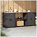 Set di Stoccaggio per Cucina 3 pcs Nero 210 x 50 x 92 cm - Foto miniatura 4