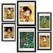 Set Di 6 Stampe Klimt Poster Sheet 1 Galleria Del Pittore Dipinti Decorativi Per Il Tuo Soggiorno Camera Da Letto Casa Stampe Artistiche Da Parete A3 & A4 Cornice Nera - Foto miniatura 1