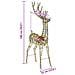 Renna 3D con 250 LED Bianco caldo 180 cm Rattan - Foto miniatura 8