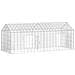 Gabbia per Conigli Argento 400 x 78 x 78 cm Acciaio zincato - Foto miniatura 6