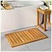 Tappeto da bagno Tinta unita Marrone 80 x 50 cm legno - Foto miniatura 2