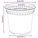 Vaso Rotondo per Fiori 6 pcs Nero Ø 15 x 12 cm Plastica - Foto miniatura 9