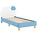 Struttura letto bambini con testata Blu 80 x 160 cm PU - Foto miniatura 4