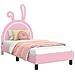 Struttura letto bambini con testata Rosa 80 x 160 cm PU - Foto miniatura 1
