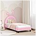 Struttura letto bambini con testata Rosa 80 x 160 cm PU - Foto miniatura 2