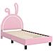 Struttura letto bambini con testata Rosa 80 x 160 cm PU - Foto miniatura 4