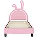 Struttura letto bambini con testata Rosa 80 x 160 cm PU - Foto miniatura 5