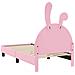 Struttura letto bambini con testata Rosa 80 x 160 cm PU - Foto miniatura 7