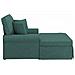 Chaise Longe con Gonna con cuscino 3 pcs Verde Scuro Tessuto - Foto miniatura 5