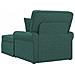 Chaise Longe con Gonna con cuscino 3 pcs Verde Scuro Tessuto - Foto miniatura 6
