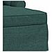 Chaise Longe con Gonna con cuscino 3 pcs Verde Scuro Tessuto - Foto miniatura 7