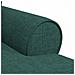 Chaise Longe con Gonna con cuscino 3 pcs Verde Scuro Tessuto - Foto miniatura 8
