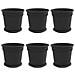 Vasi per Piante 6 pcs Nero Ø 19 x 16 cm Plastica - Foto miniatura 1