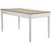 Tavolo Da Pranzo Matera In Legno E Mdf Bianco 180x90x80 Cm - Foto miniatura 3