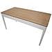 Tavolo Da Pranzo Matera In Legno E Mdf Bianco 180x90x80 Cm - Foto miniatura 4