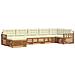 Set divani 7 pcs Naturale e Crema Legno di Acacia Massello - Foto miniatura 1