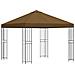 Gazebo 3 x 3 m Tortora Poliestere e Acciaio 190 gsm - Foto miniatura 1
