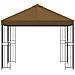 Gazebo 3 x 3 m Tortora Poliestere e Acciaio 190 gsm - Foto miniatura 3