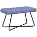 Panchina con bottoni imbottiti Blu jeans 80 x 40 x 46 cm - Foto miniatura 1