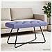 Panchina con bottoni imbottiti Blu jeans 80 x 40 x 46 cm - Foto miniatura 3