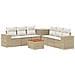 Set di divani 8 pz Beige e Bianco Crema - Foto miniatura 1
