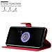 Custodia Compatibile Con Samsung Galaxy S9 Plus In Rosso Carminio - Coperchio Protettiva Con Chiusura Magnetica, Funzione Stand E Tasca Per Le Carte - Foto miniatura 4