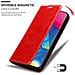 Custodia Compatibile Con Samsung Galaxy M10 In Rosso Mela - Coperchio Protettiva Con Chiusura Magnetica, Funzione Stand E Tasca Per Le Carte - Foto miniatura 5