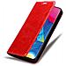 Custodia Compatibile Con Samsung Galaxy M10 In Rosso Mela - Coperchio Protettiva Con Chiusura Magnetica, Funzione Stand E Tasca Per Le Carte - Foto miniatura 1