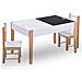 Set Sedie e Tavolo Lavagna per Bambini 3 pz Nero e Bianco - Foto miniatura 8