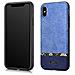 Pelle Iphone X / Xs Hull Pu Impiombato Brilliant Blue - Foto miniatura 1