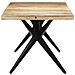 Tavolo Da Pranzo 160x80x76 Cm In Legno Massello Di Mango Grezzo - Foto miniatura 2