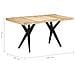 Tavolo Da Pranzo 160x80x76 Cm In Legno Massello Di Mango Grezzo - Foto miniatura 7