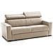 Divano Letto 3 Posti Aisha, Sofà Soggiorno Con Apertura Girevole, Poggiatesta Regolabili E Braccioli Slim, 100% Made In Italy, Cm 200x95h85, Beige - Foto miniatura 9
