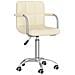 Sedia Da Ufficio Girevole Crema In Tessuto - Foto miniatura 2